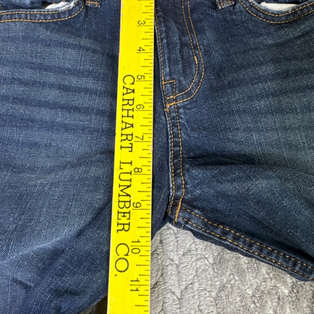 Cat & Jack Boys Size 14 Bootcut Jeans Dark Wash Stretch Denim Adjustable Waist - Picture 10 of 13